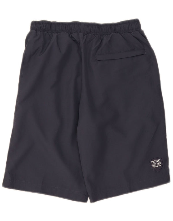 Reebok Pantalones cortos deportivos clásicos con gráficos para niños 9-10 años Gris Poliéster