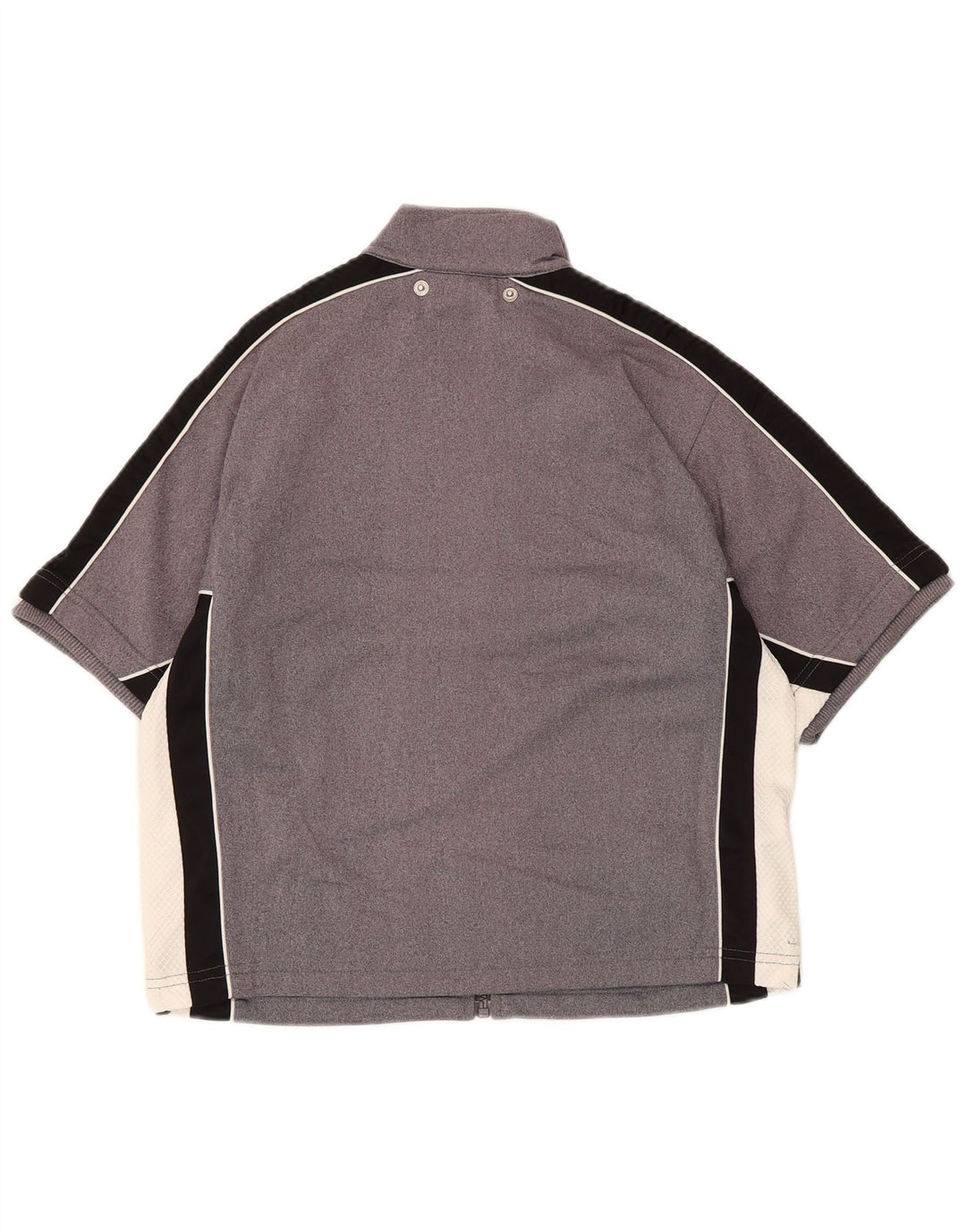 ADIDAS Boys Graphic Tracksuit Top Jacket 11-12 Years Grey Colourblock