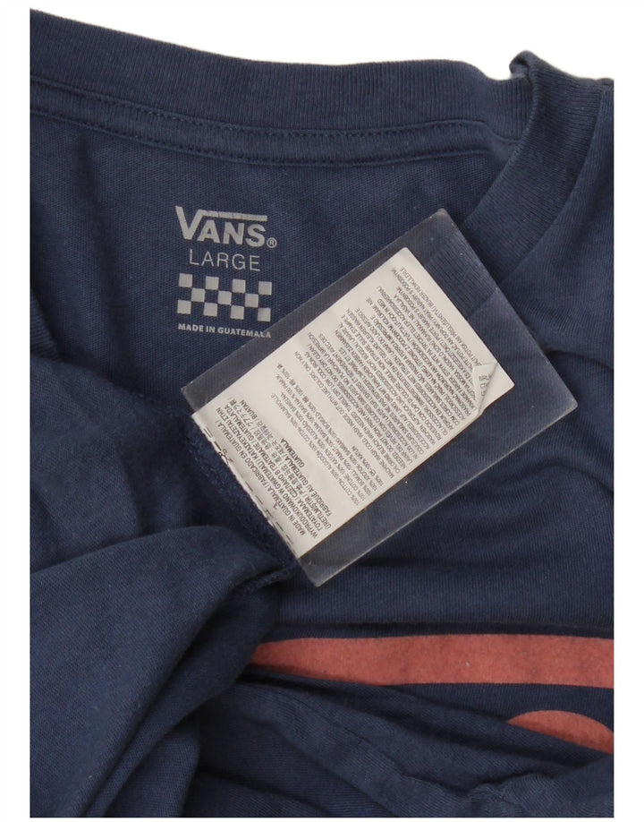 Vans Camiseta gráfica para mujer Top UK 46 Large Azul marino Algodón