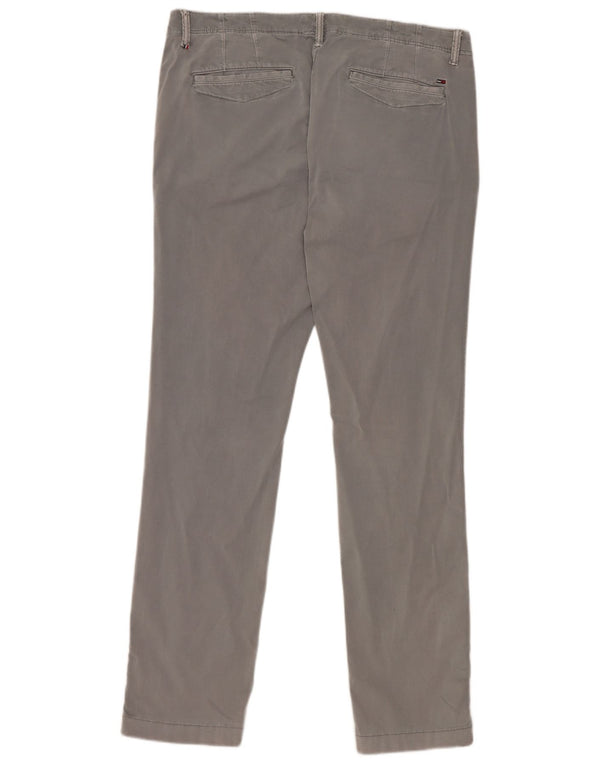 Tommy Hilfiger Pantalones chinos ajustados para hombre W36 L32 Algodón gris