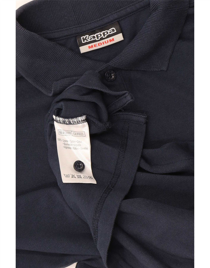 KAPPA Polo de manga larga para hombre de algodón azul marino medio