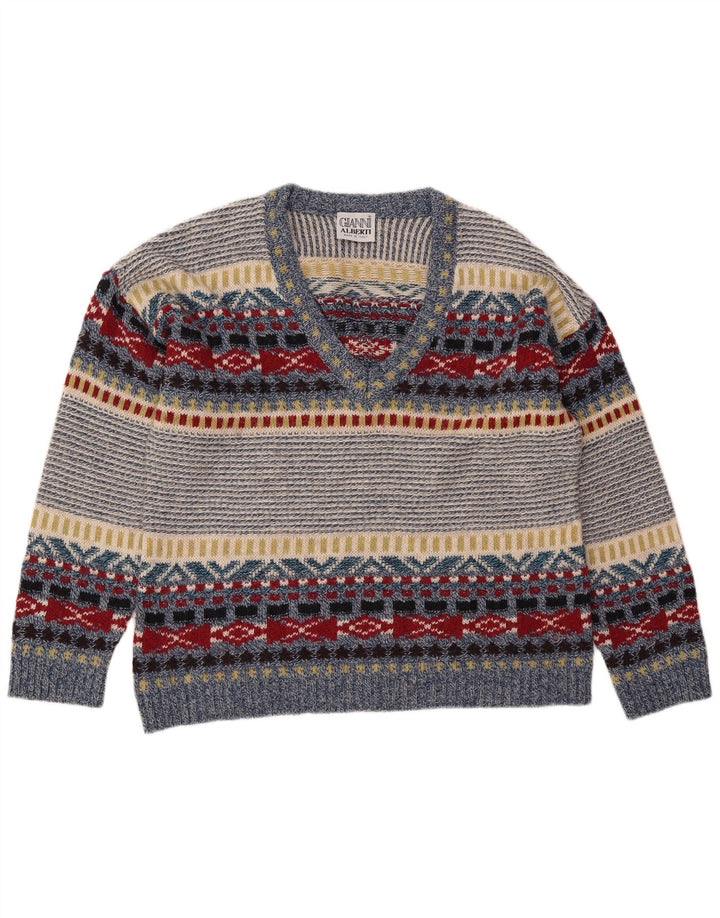 Gianni Alberti Jersey con Cuello en V para Hombre IT 52 Large Multicolor