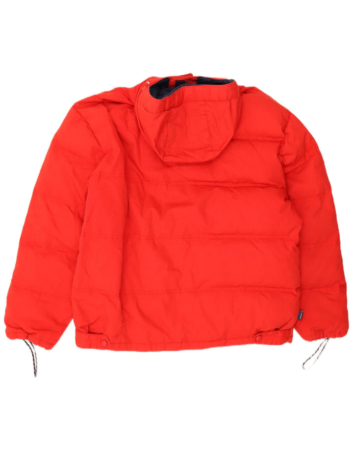 Tommy Hilfiger Chaqueta acolchada con capucha para hombre UK 40 Large Poliéster rojo