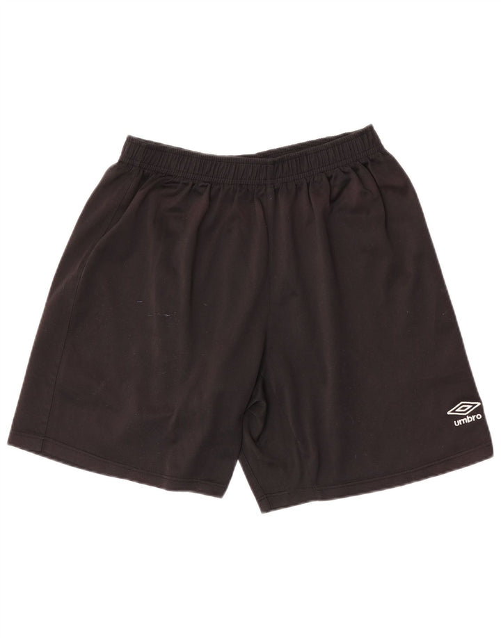 Pantalones cortos deportivos Umbro para hombre, talla grande, negro