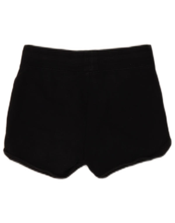 Nike Pantalones cortos deportivos gráficos para mujer UK 6 XS Algodón negro