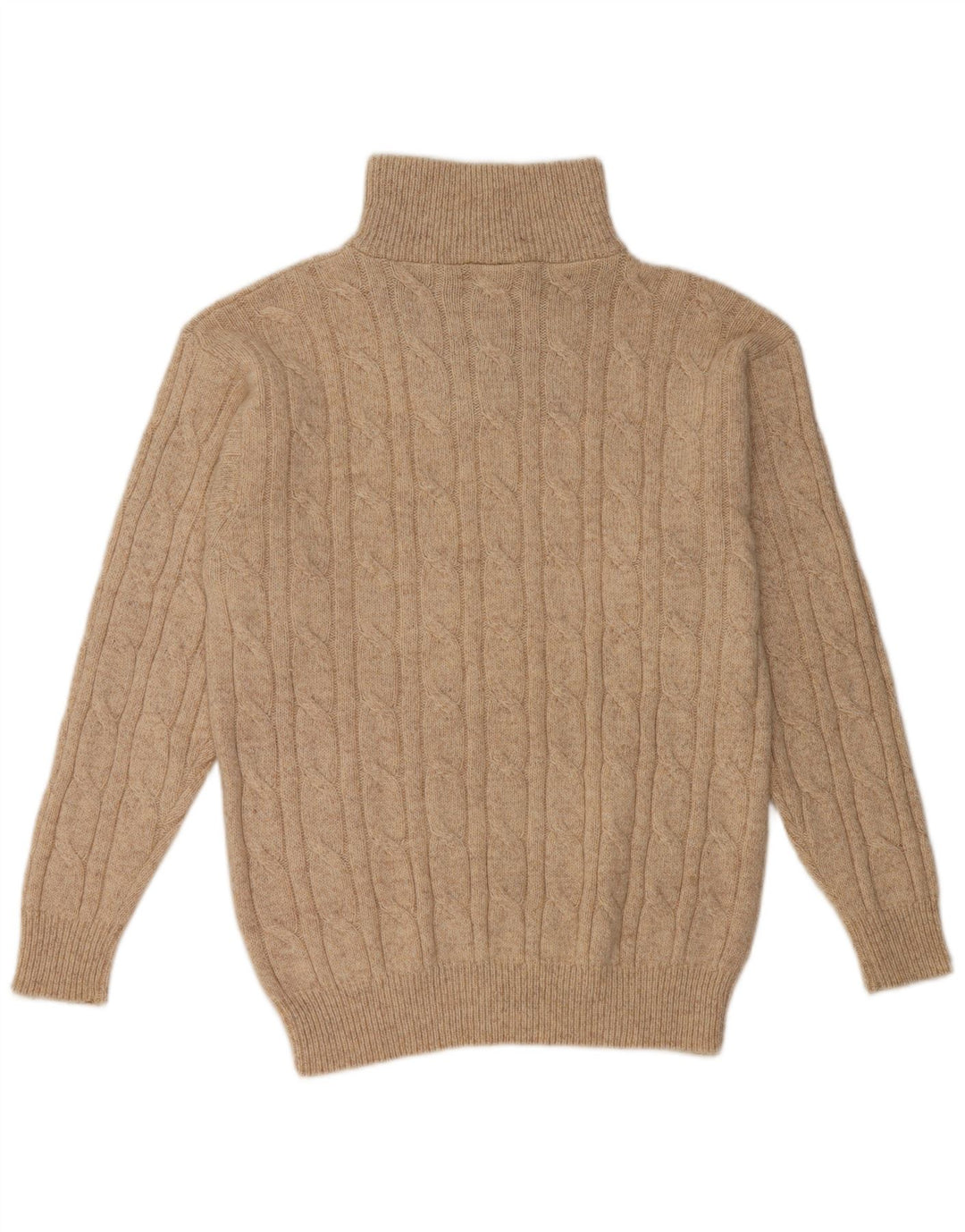 GIANI FEROTI Jersey De Cuello Con Cremallera Para Hombre Grande Lana Beige