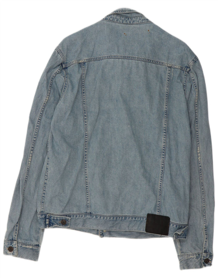 ZARA Chaqueta Vaquera Hombre ES 42 XL Algodón Azul