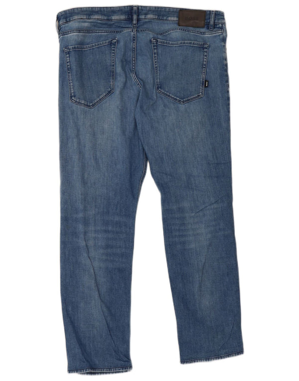 Hugo Boss Vaqueros rectos de corte regular Maine para hombre W36 L30 Algodón azul