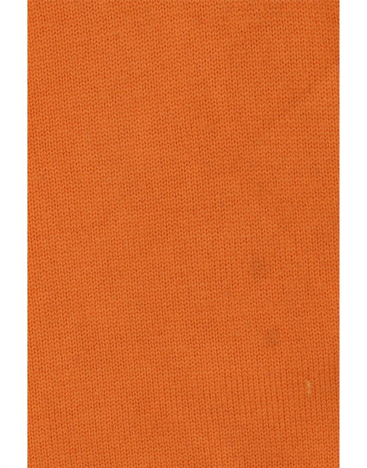 Jeckerson Hombre Jersey Gráfico Con Cremallera En El Cuello Jersey De Lana Naranja Medio
