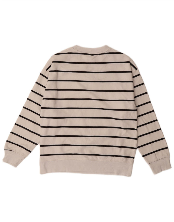 Zara Sudadera Niño Jumper 11-12 Años Blanco Rayas Algodón