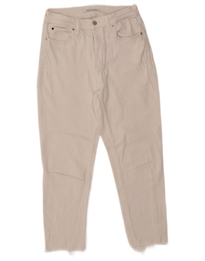 Vaqueros cropped para mujer CALVIN KLEIN W30 L24 Algodón blanco