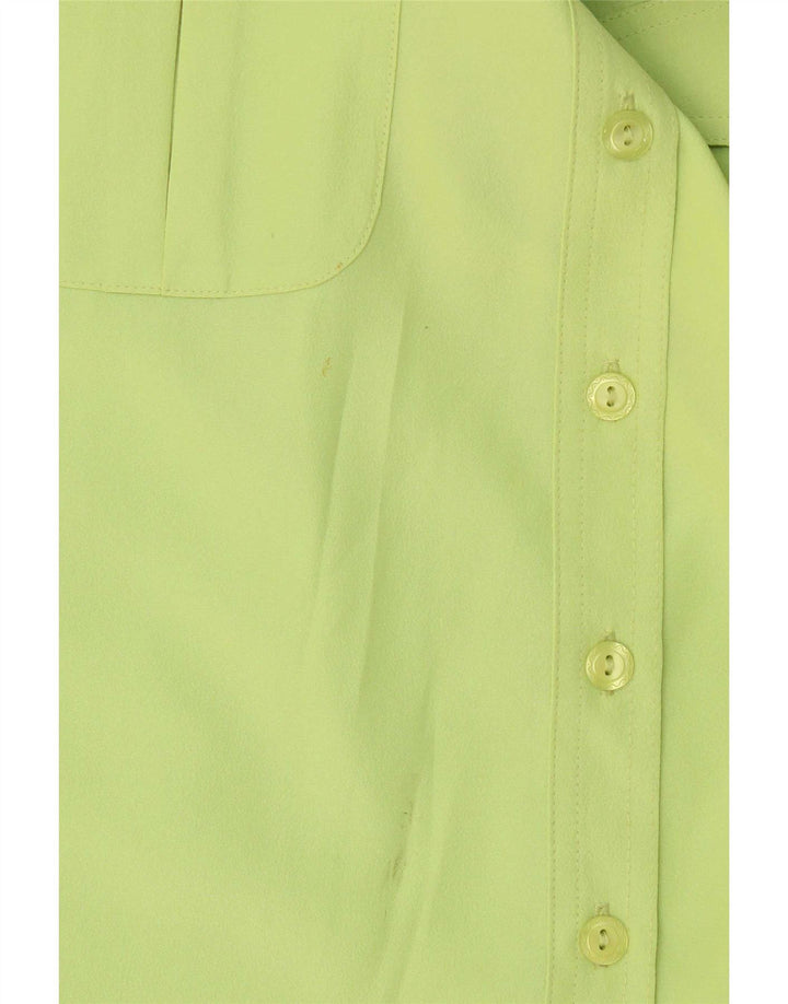 Marks & Spencer Camisa de manga corta para mujer UK 46 Grande Poliéster verde