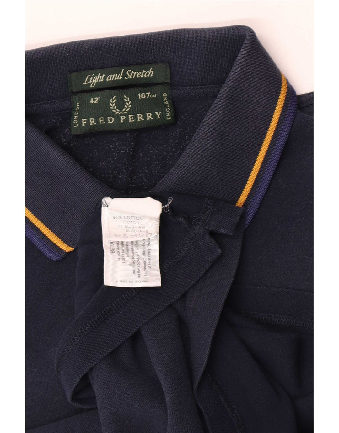 Fred Perry Polo Ligero Y Elástico De Algodón Azul Marino Medio Hombre