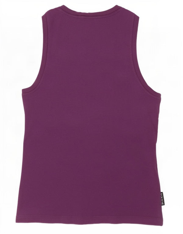 Max & Co. Top sin mangas ajustado para mujer UK 42 Algodón morado mediano