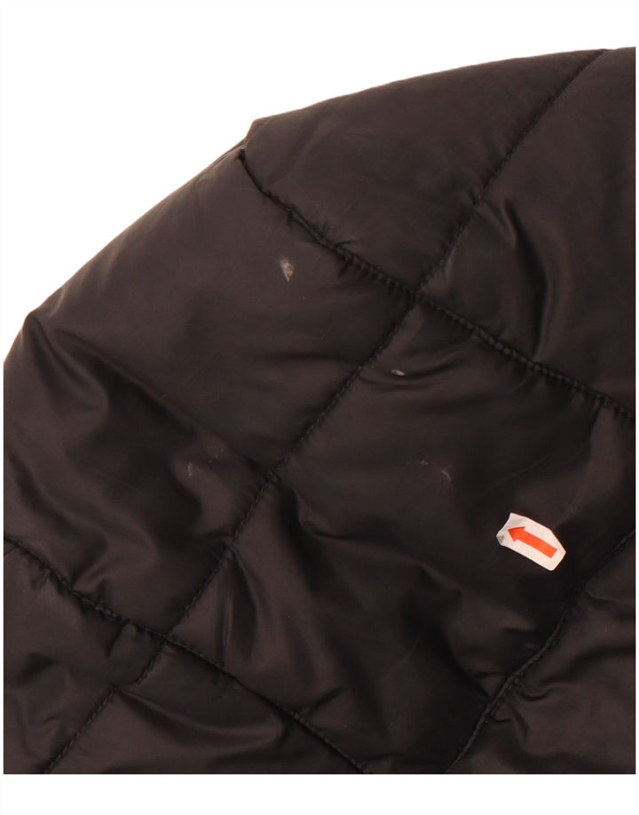 Nike Chaqueta acolchada con capucha para mujer UK 10 Small Poliéster negro