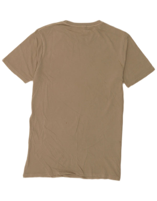 Vintage camiseta para hombre Top grande algodón beige
