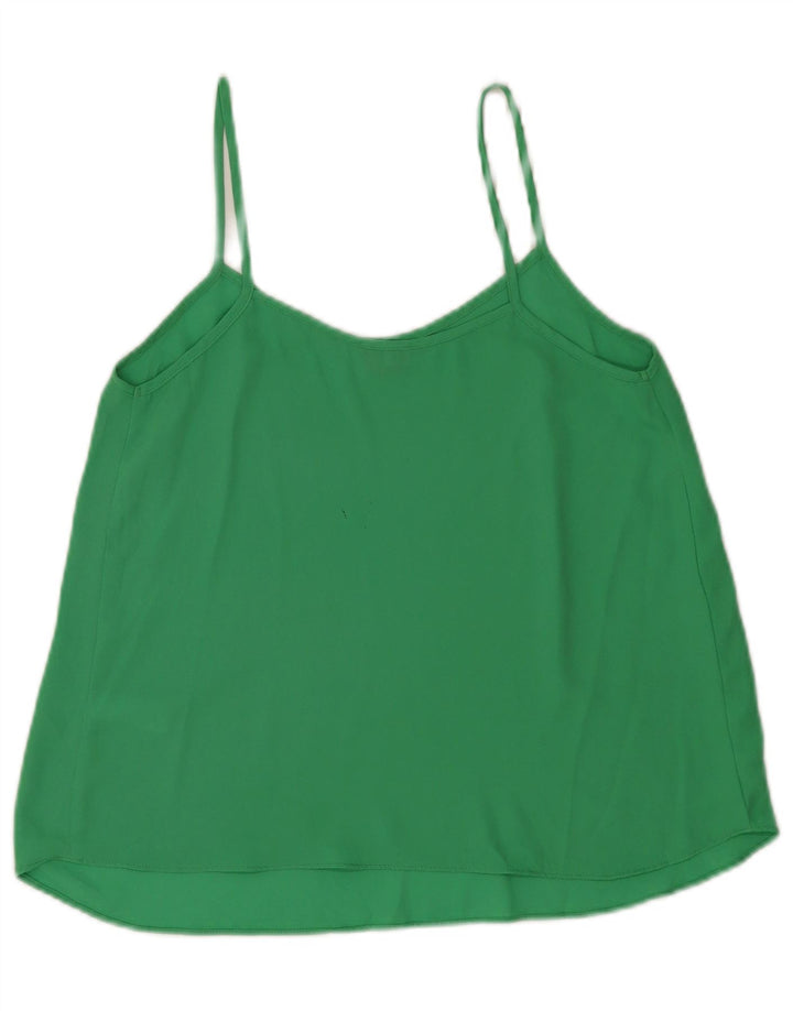 Top de tirantes para mujer Topshop UK 10 Small Verde Poliéster