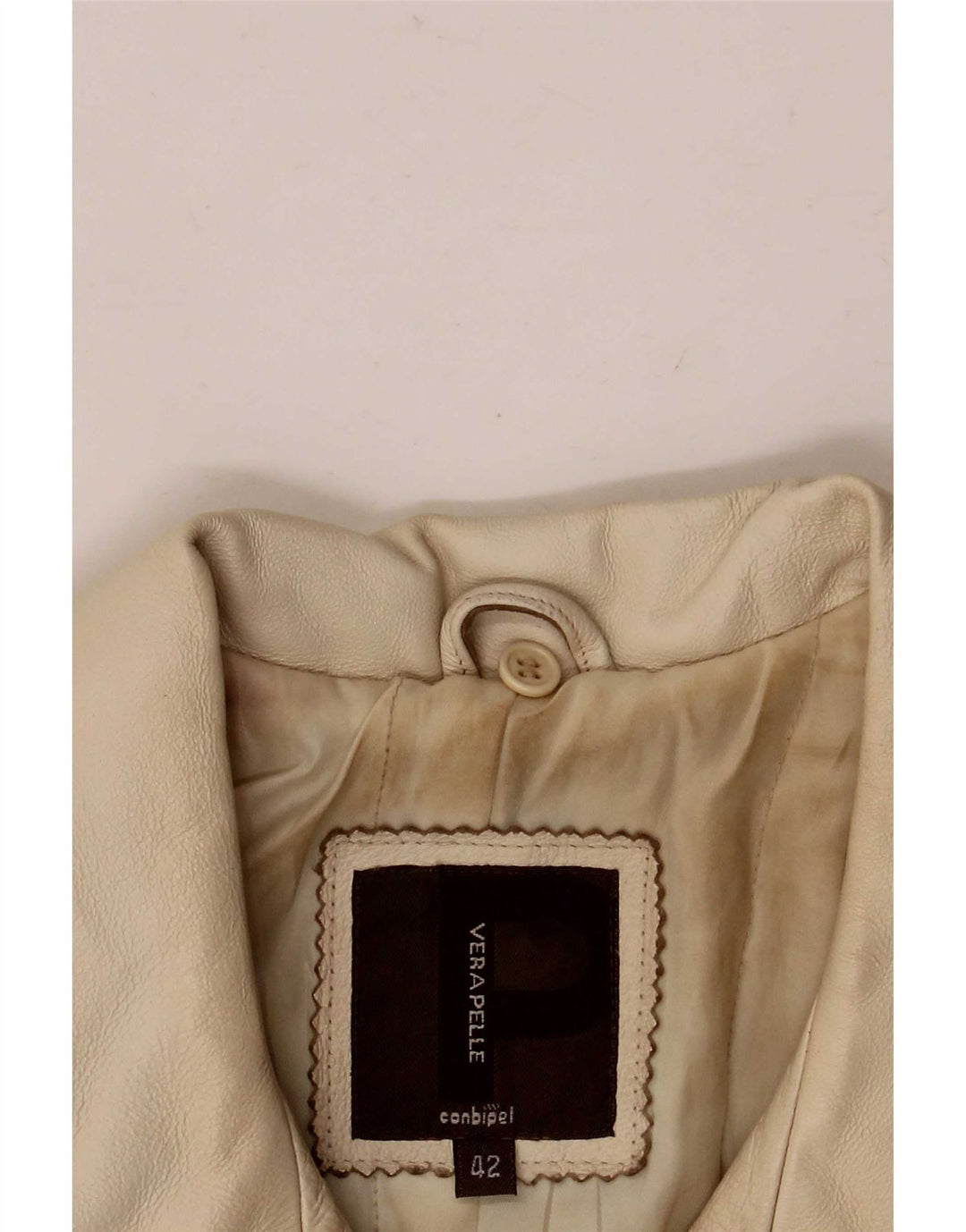 Chaqueta de cuero para mujer Conbipel IT 42 Beige medio