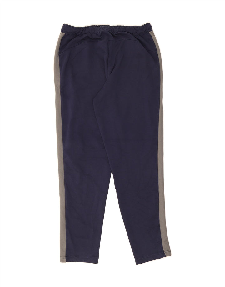 PUMA Mens Tracksuit Trousers Large Navy Blue Colourblock Polyester Vintage Puma and Second-Hand Puma from Messina Hembry 