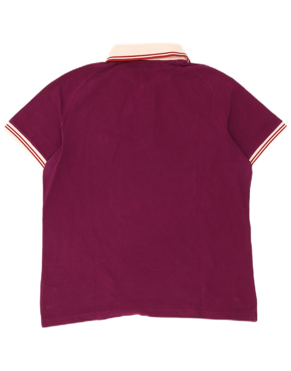 Fred Perry Polo De Rugby De Edición Especial Para Hombre Grande Granate A Rayas