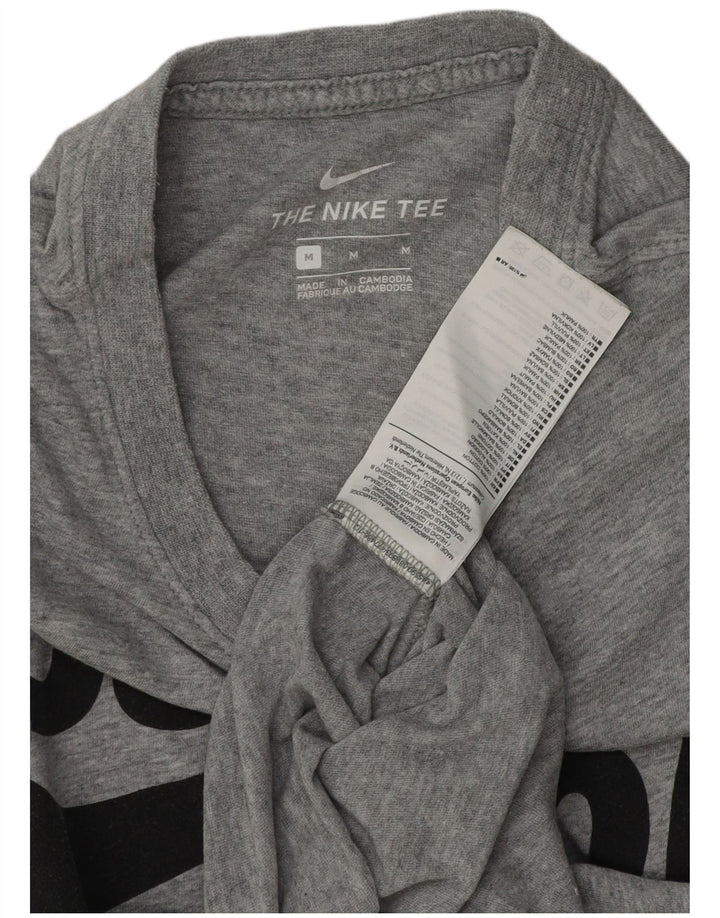 Nike Camiseta gráfica para hombre Top de algodón moteado gris medio