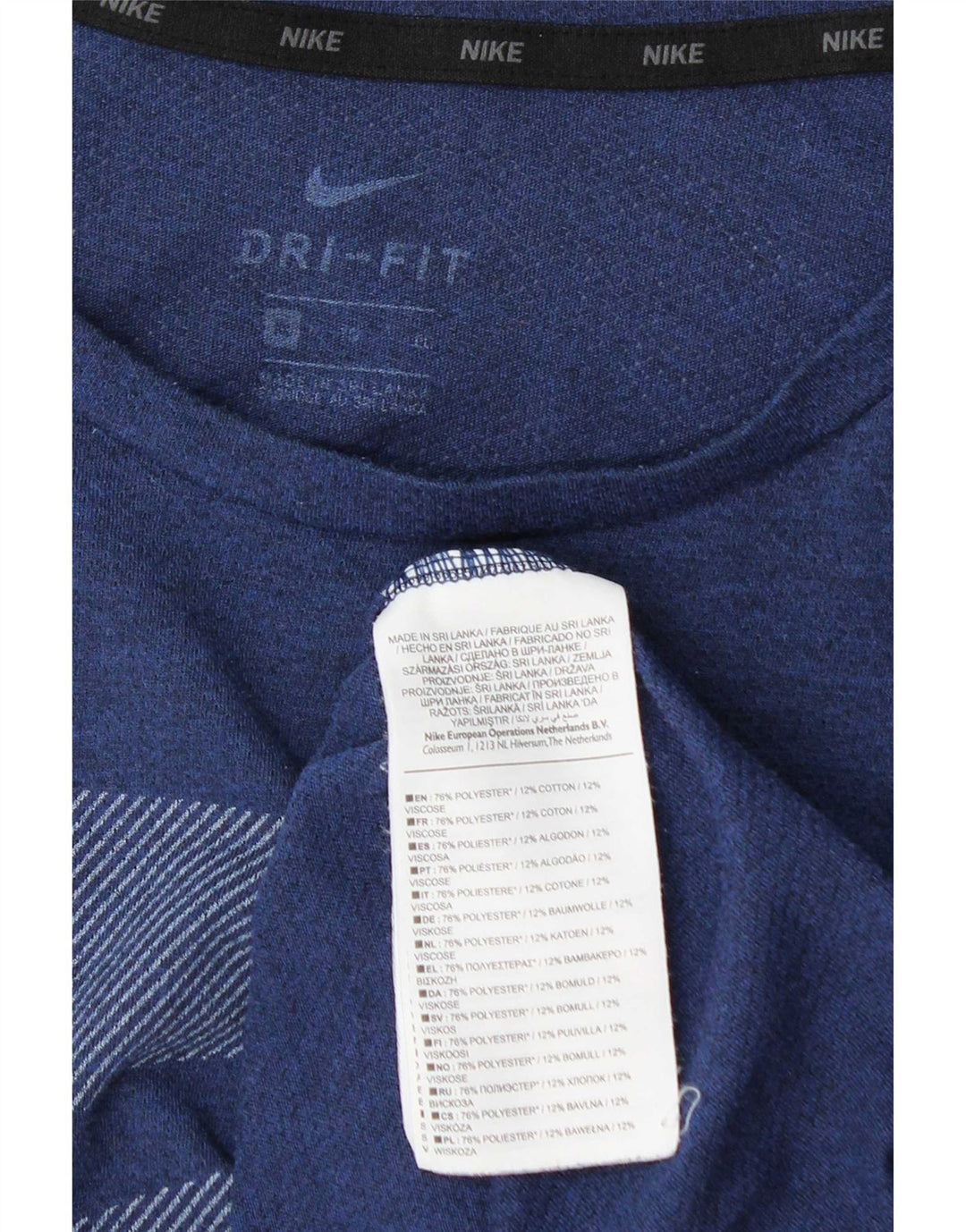 Nike Camiseta Dri Fit Graphic para hombre Top XL Poliéster azul marino