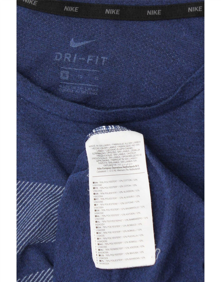 Nike Camiseta Dri Fit Graphic para hombre Top XL Poliéster azul marino