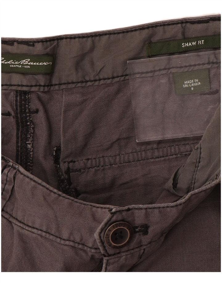 EDDIE BAUER Pantalones cortos rectos para mujer US 8 Medium W32 L23 Gris