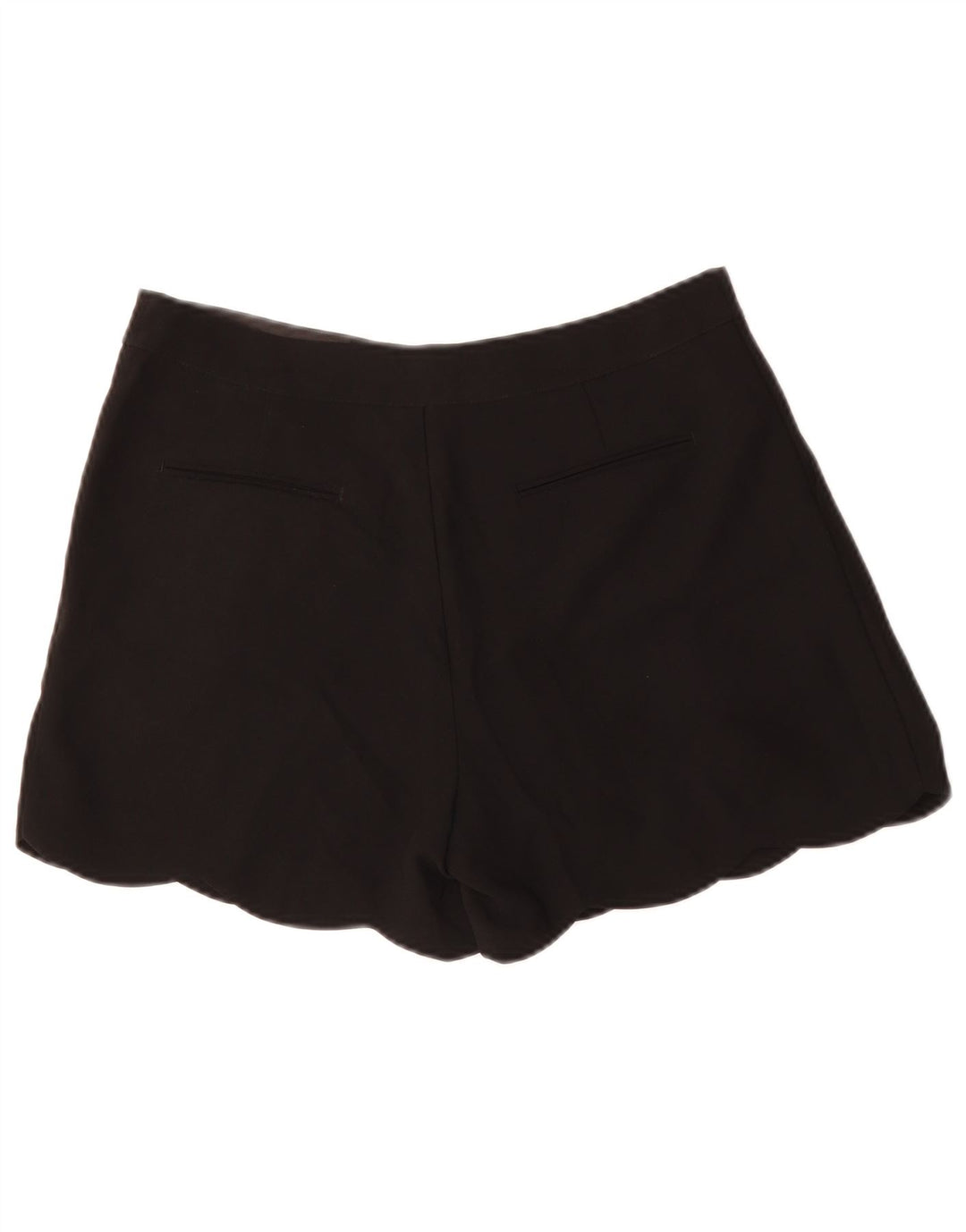 OASIS Pantalones cortos chinos de cintura alta para mujer UK 12 Medium W32 Poliéster negro