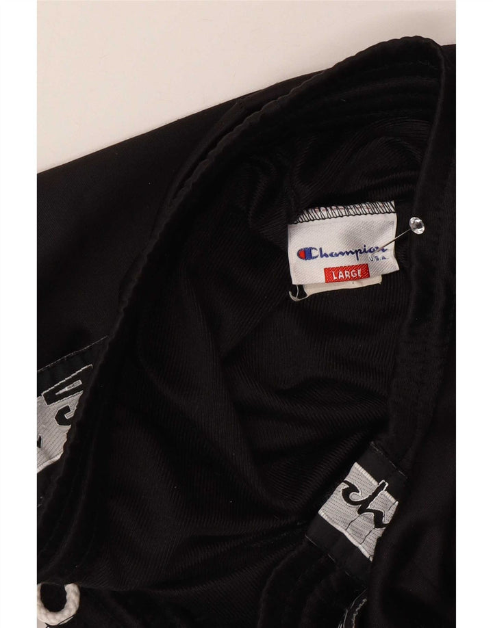 Champion Pantalones De Chándal Con Estampado De Poliéster Negro Grande Para Hombre
