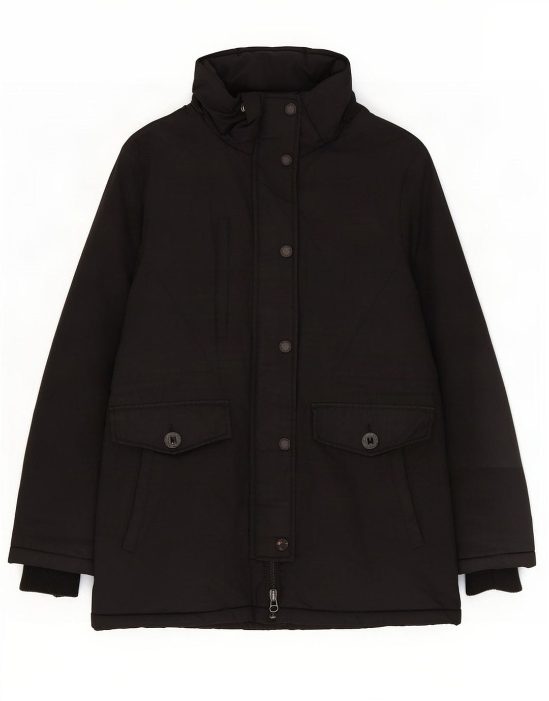 Superdry Parka para mujer, talla 40, talla grande, poliéster negro