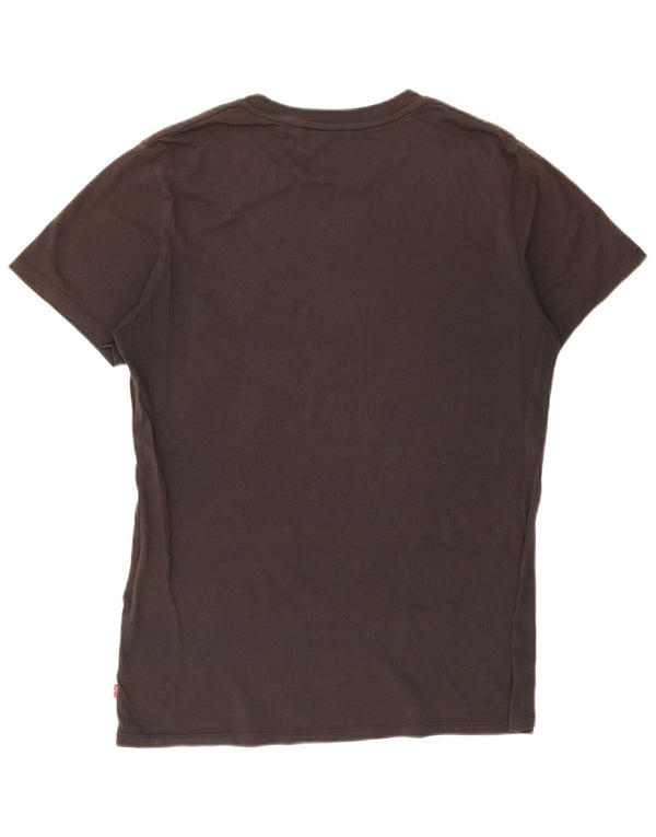 Levi's Hombre Camiseta Gráfica Top Algodón Gris Medio