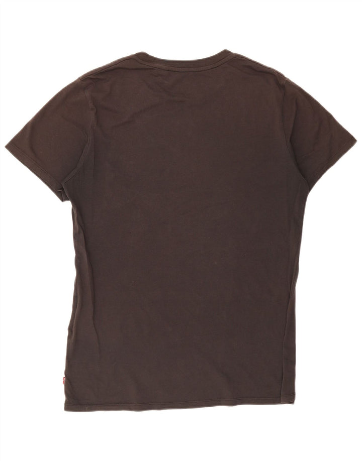Levi's Hombre Camiseta Gráfica Top Algodón Gris Medio