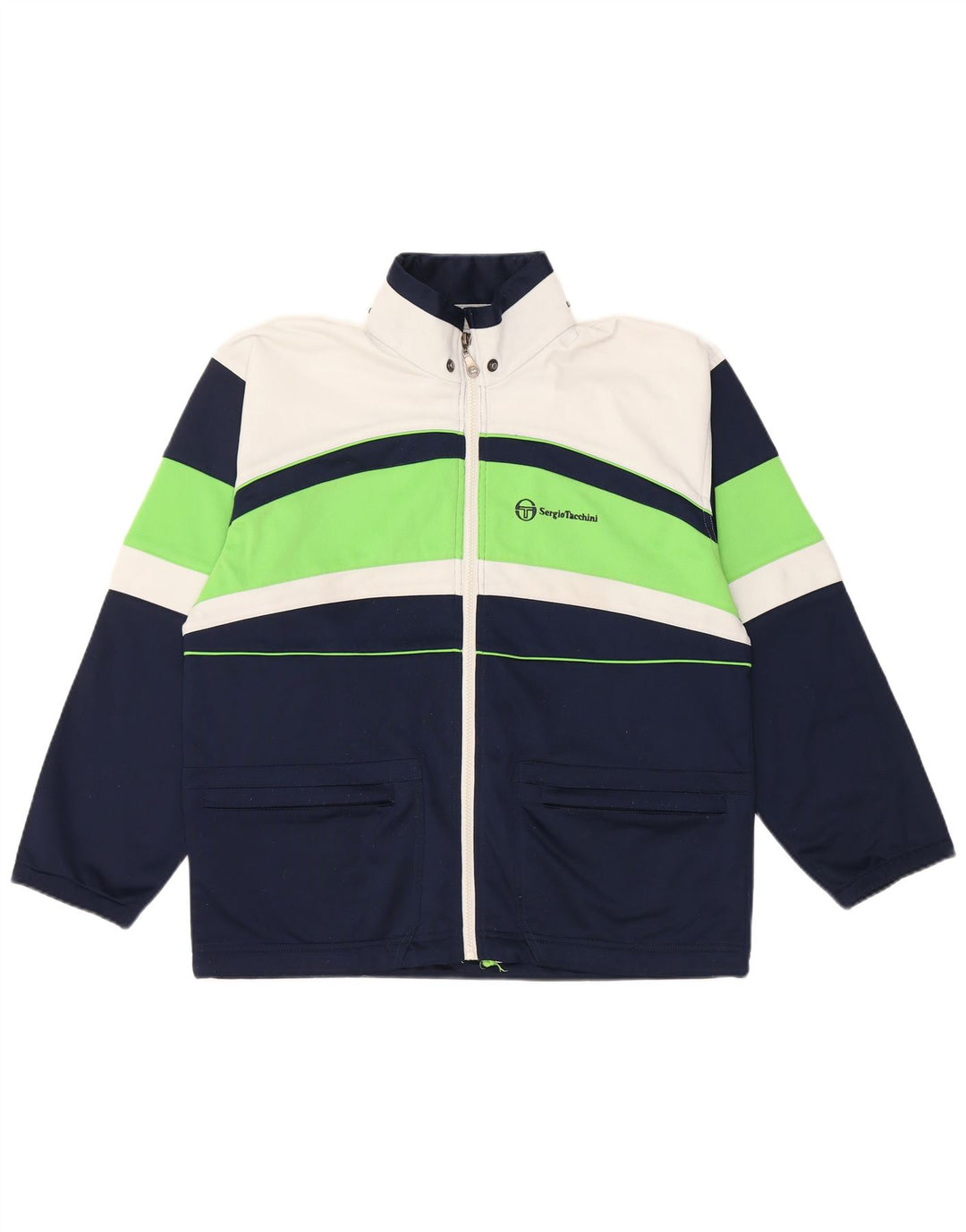 Sergio Tacchini - Chaqueta de chándal para hombre, talla pequeña, color azul marino