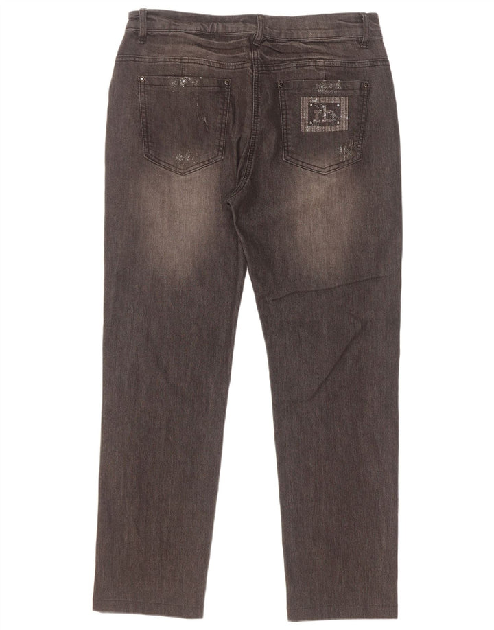 Vaqueros Rectos Roccobarocco Mujer W32 L28 Algodón Negro