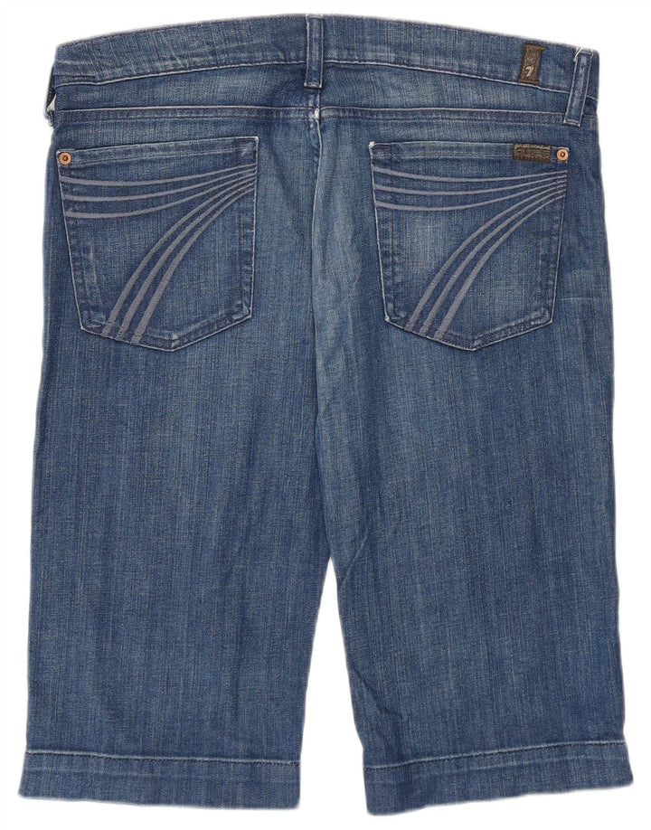 Shorts vaqueros para mujer 7 For All Mankind W31 Algodón azul medio