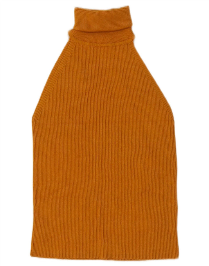 Zara Mujer Crop Halter Top UK 8 Small Amarillo