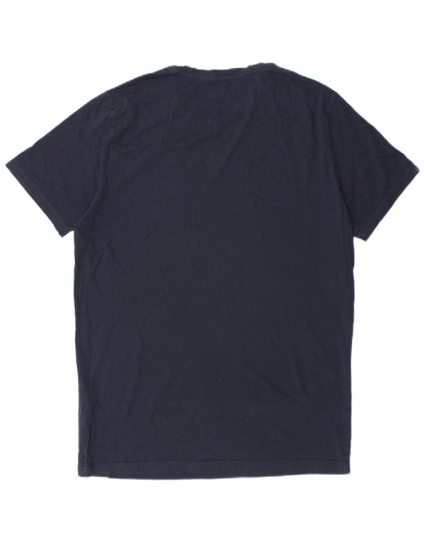 JACK & JONES Hombre Regular Fit Camiseta Top Grande Azul Marino Algodón