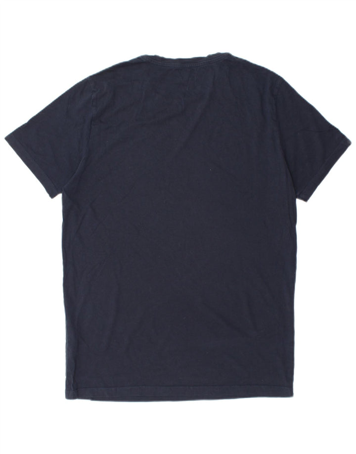 JACK & JONES Hombre Regular Fit Camiseta Top Grande Azul Marino Algodón