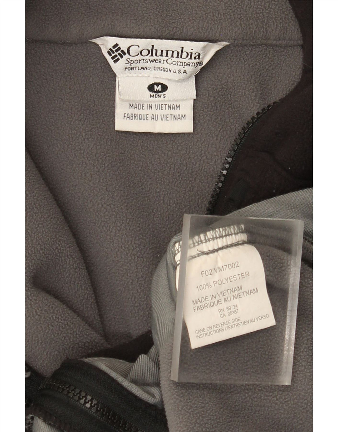 Columbia Chaqueta polar con forro para hombre ES 38 Mediana Negro Colorblock Poliéster