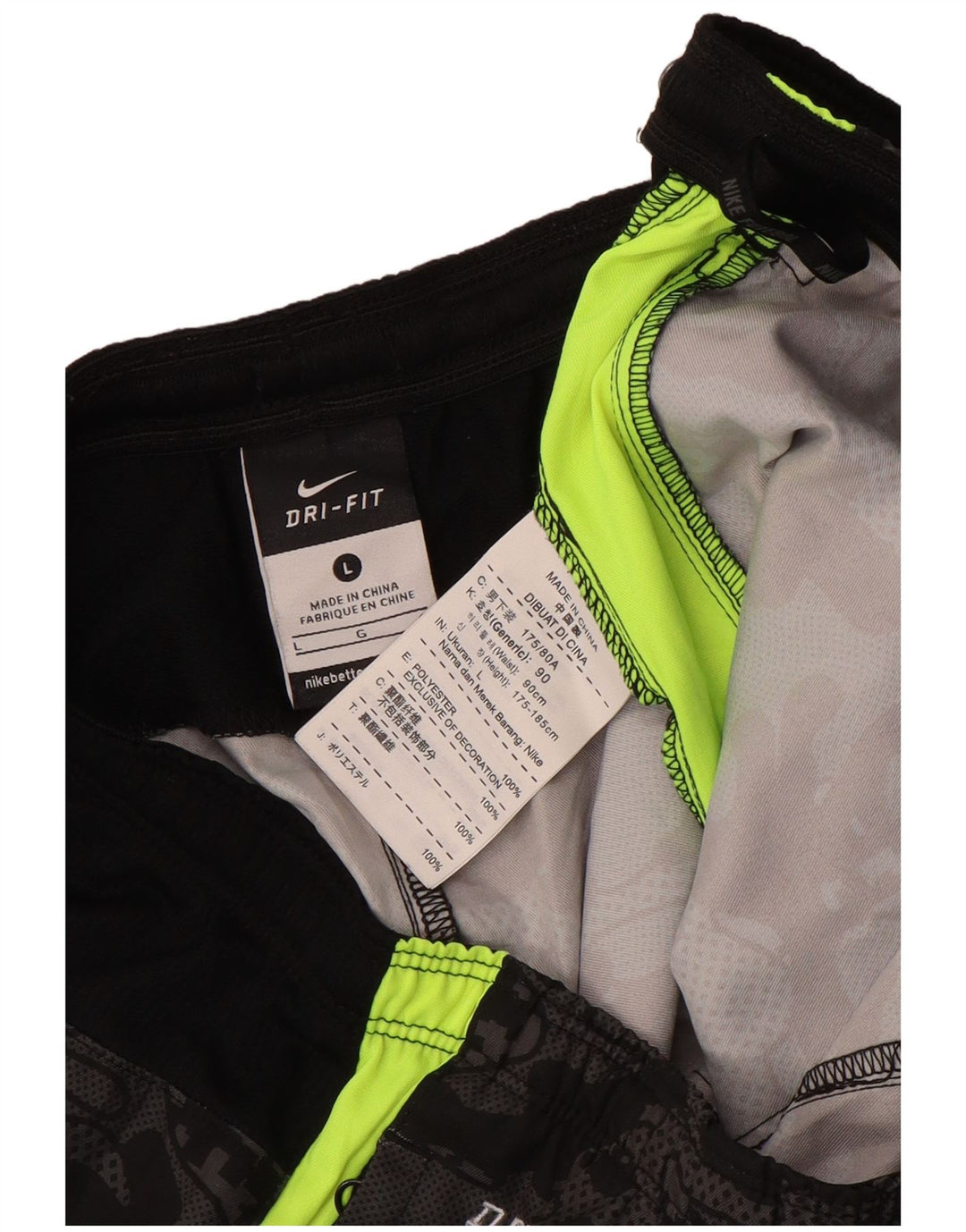 Nike Dri Fit - Pantalones cortos deportivos para hombre (poliéster), color negro