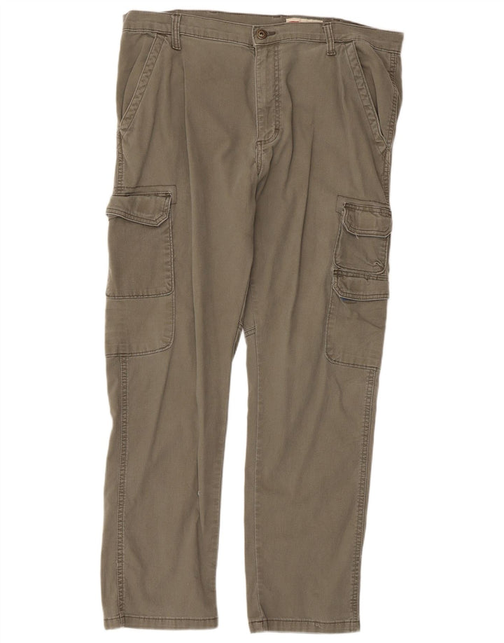 Wrangler Pantalones cargo cónicos regulares para hombre W36 L30 Algodón verde