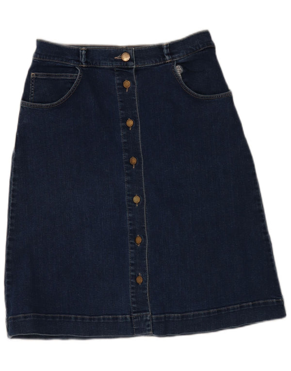 Falda Vaquera Mujer Massimo Dutti EU 40 Medium W30 Azul Marino Algodón