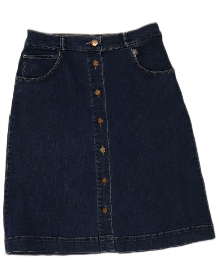 Falda Vaquera Mujer Massimo Dutti EU 40 Medium W30 Azul Marino Algodón