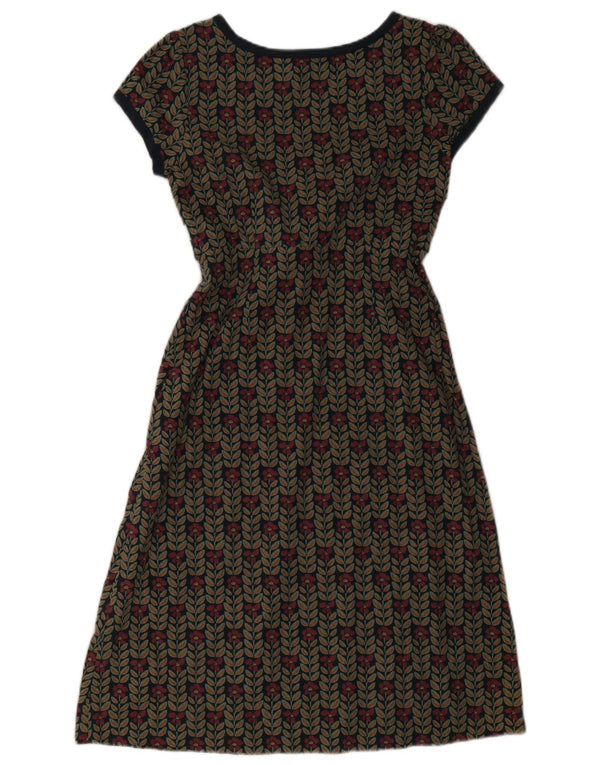 Seasalt Vestido acampanado para mujer UK 40 Pequeño Algodón floral azul marino