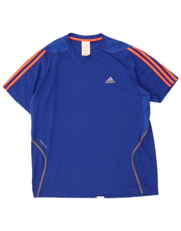 Adidas Hombre Camiseta Top Azul Medio Poliéster