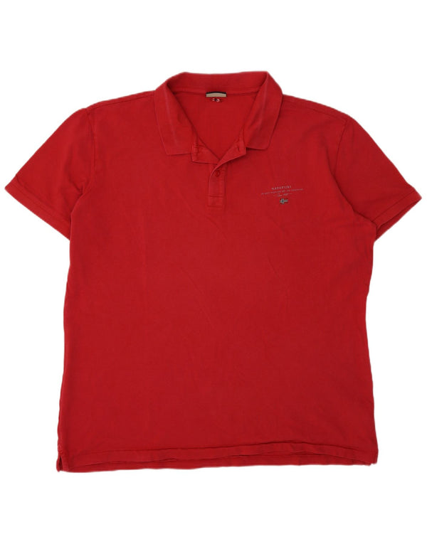 Napapijri Polo Hombre 3XL Algodón Rojo