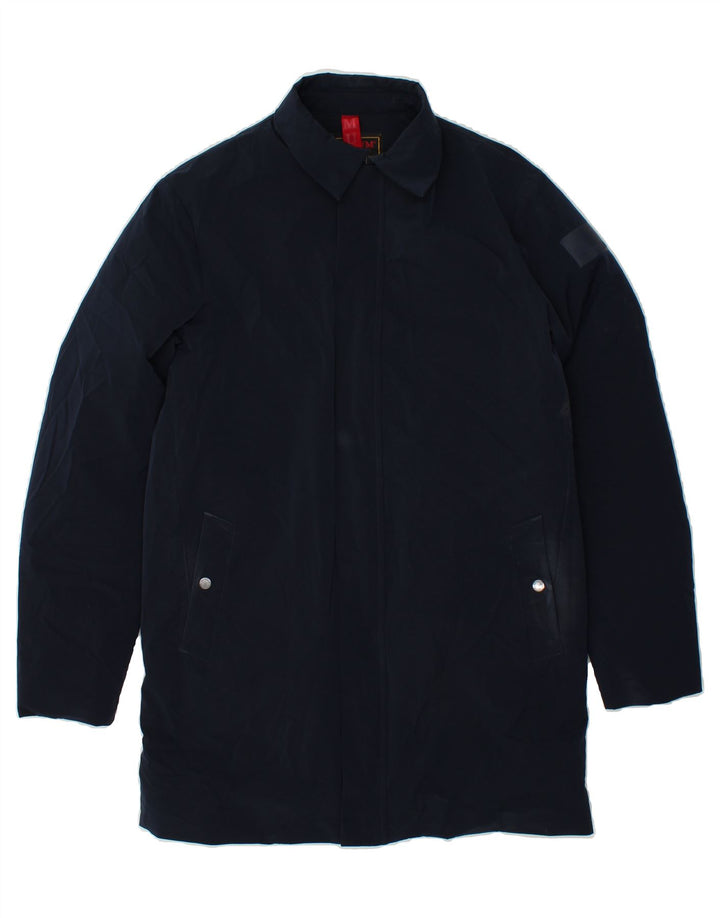 MUSEUM Mens Overcoat IT 48 Medium Navy Blue Nylon Vintage Museum and Second-Hand Museum from Messina Hembry 
