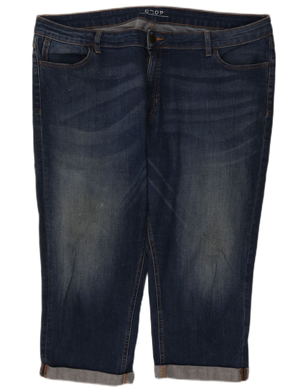 Marks & Spencer Jeans Capri para Mujer UK 20 2XL W44 L21 Algodón Azul