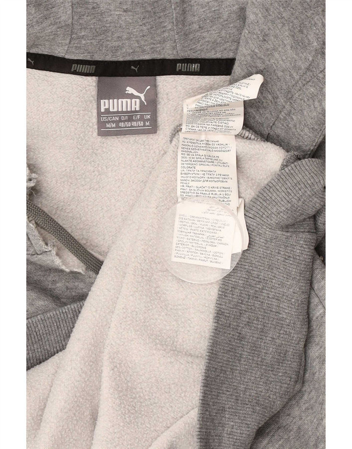 Puma Hombre Sudadera Con Capucha Gráfica Jersey De Algodón Moteado Gris Medio
